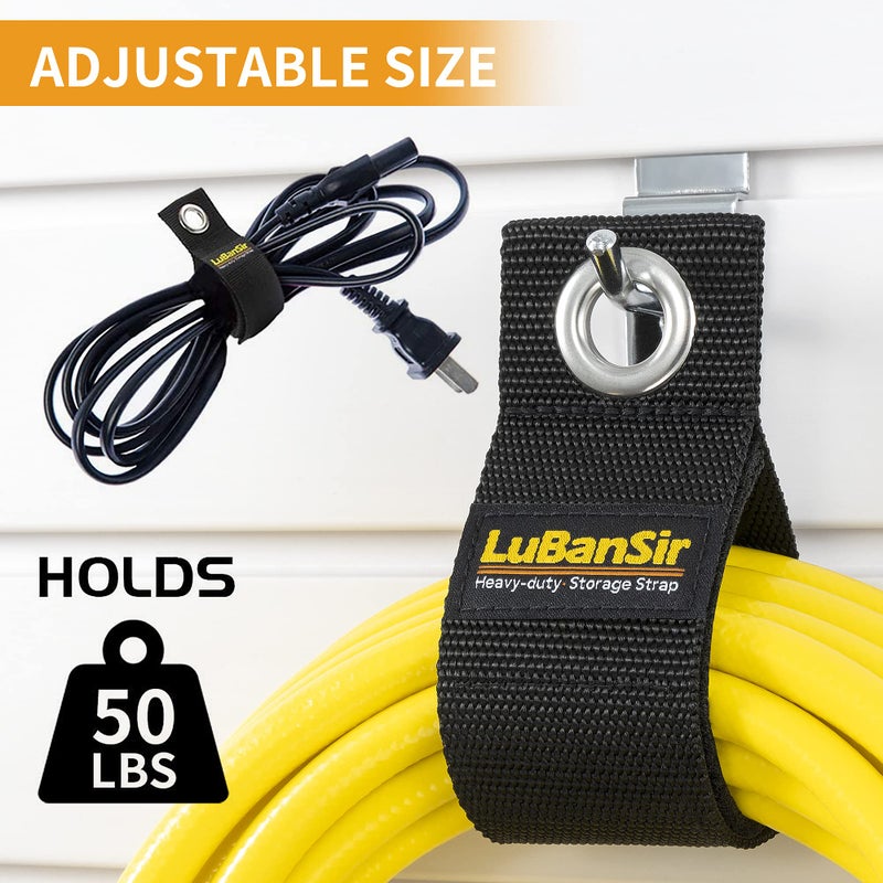 LuBanSir 9 Pack Extension Cord Holder, 17-Inch Extension Cord Storage Strap for Garage Organization and Storage - Image 2